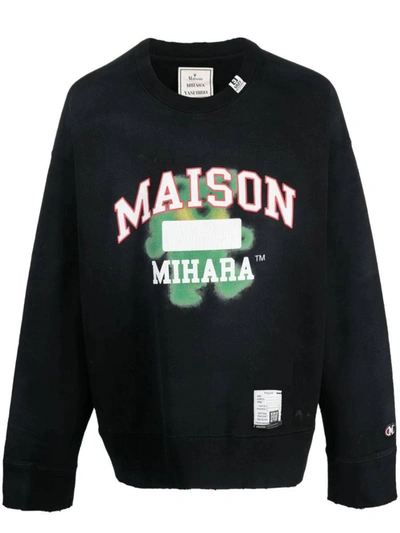 Miharayasuhiro Distressed Sweatshirt In Black