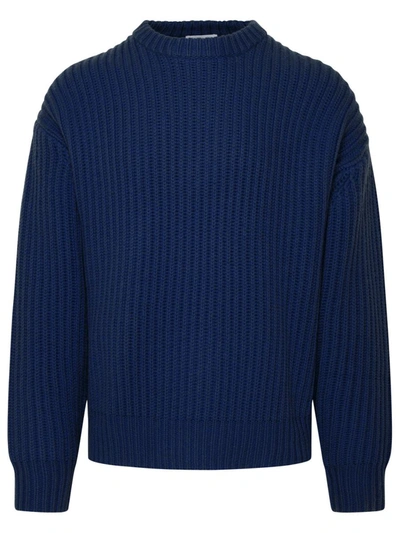 John Elliott Sweater In Blue Cashmere Blend