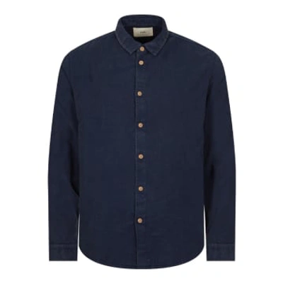 Folk Relaxed Babycord Shirt In Navy