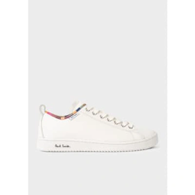 Paul Smith White Miyata Swirl Trim Trainers