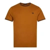 Fred Perry Twin Tipped T-shirt In Brown