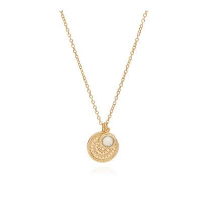 Anna Beck Pearl Charm Pendant Charity Necklace In Gold