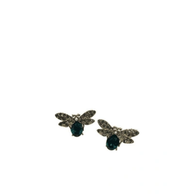 Sixton Large Emerald Bee Earrings
