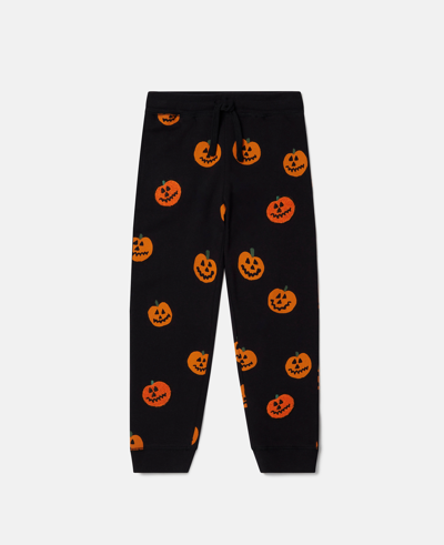 Stella Mccartney Pumpkin Fleece Joggers In Black