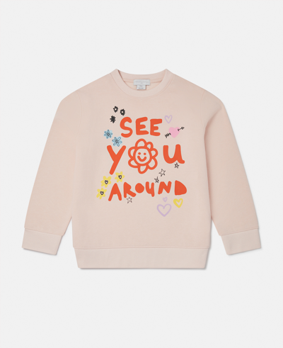 Stella Mccartney 'see You Around' Slogan Sweatshirt In Pink