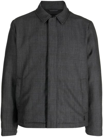 Dunhill Plaid-check Pattern Shirt Jacket In 灰色