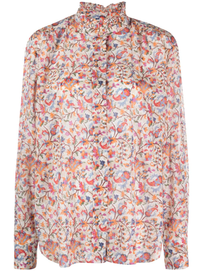 Isabel Marant Étoile Gamble Organic-cotton Shirt In Beige