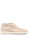 SANTONI SUEDE SLIP-ON LOAFERS