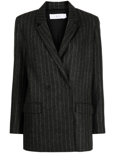 Iro Donesi Pinstripe Blazer In Anthracite