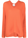 ALLUDE RIBBED-KNIT CASHMERE SWEATSHIRT