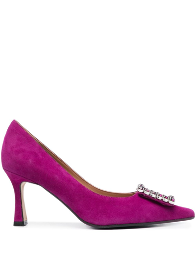 Roberto Festa Lilly 80mm Pointed-toe Suede Pumps In Purple