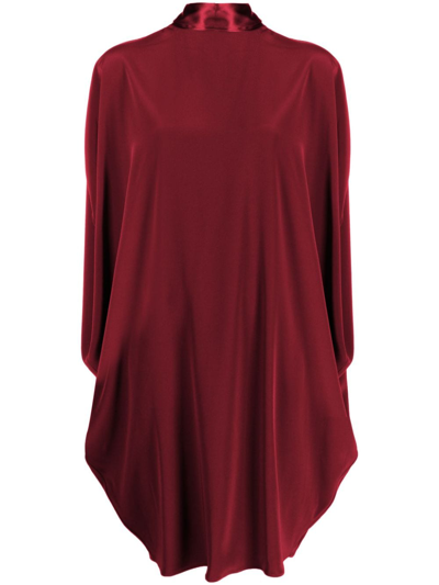 Gianluca Capannolo High-neck Draped Dress In Red