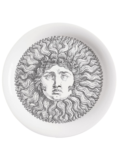 Fornasetti Tray Re Sole In White/black