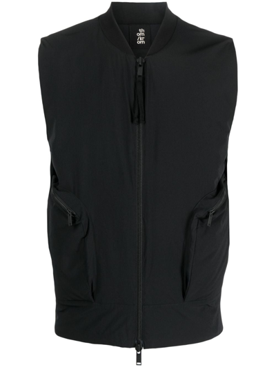 Thom Krom Zip-up Padded Gilet In Black