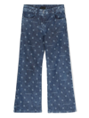 Givenchy 4g Cotton-blend Wide-leg Jeans In Blue