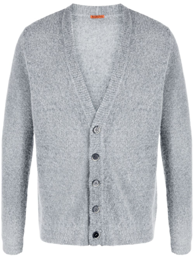 Barena Venezia V-neck Merino Cardigan In Grey