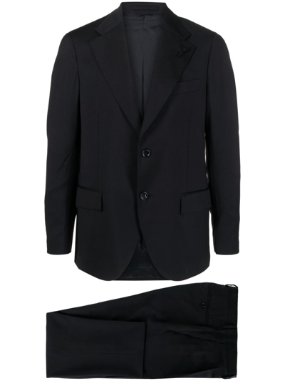 Lardini Single-breasted Wool Suit Set In Blue