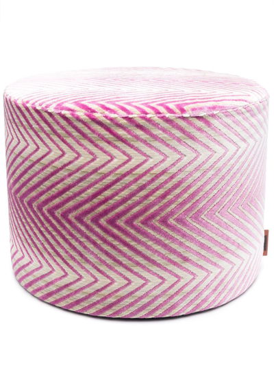 Missoni Ziggy Cylindrical Pouf In Pink