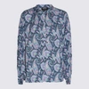 Apc A.p.c. Multicolour Viscose Blouse In Blue
