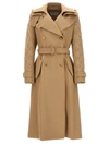 CHLOÉ CHLOÉ EMBROIDERED HOODED TRENCH COAT