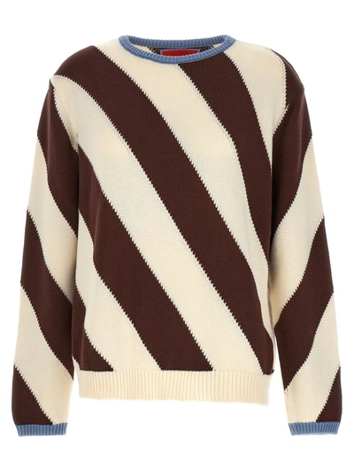 La Doublej Veneziana Sweater In Patterned Brown