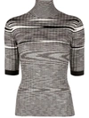 MISSONI SPORT MISSONI SPACE-DYED CASHMERE AND SILK BLEND TURTLENECK SWEATER