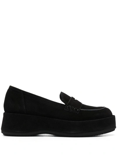 Paloma Barceló Martin 50mm Suede Loafers In Black