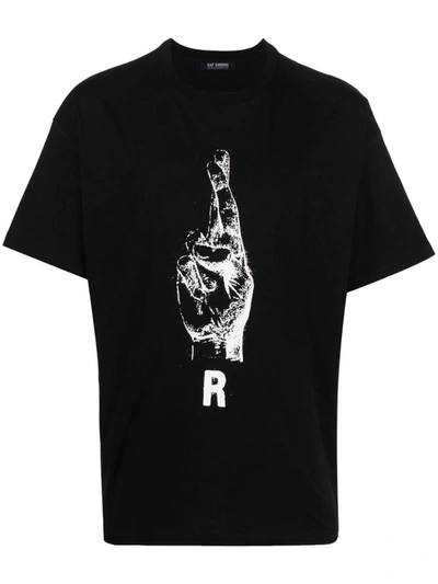 Raf Simons Hand Sign Short-sleeve T-shirt In Black