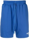 Represent Logo-print Track Shorts In Blue