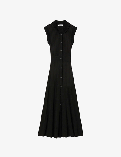 short knit dress long sleeve Rib Long Sleeve Short Sweater Dress