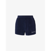 Sporty And Rich Ny Tennis Club Terry Cotton Shorts In Navy