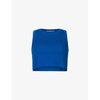 Allsaints Rina Cropped Tank Top In Deep Ocean Blu