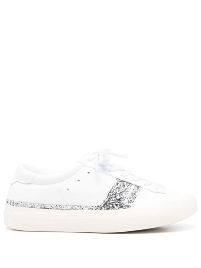 Golden Goose Glitter-trim Low-top Sneakers In White/oth