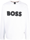 HUGO BOSS LOGO-PATCH COTTON SWEATSHIRT