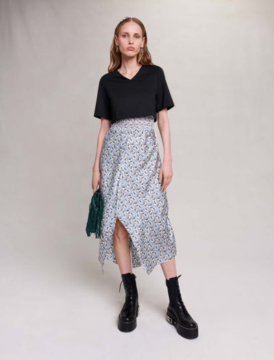 Maje Size Medium In Écru/blue Lily Of The Valley /