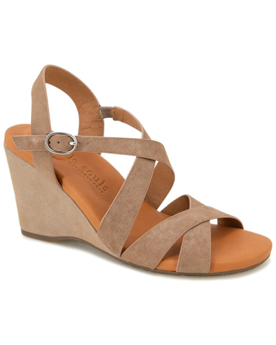 Gentle Souls By Kenneth Cole Isla Leather Wedge Sandal
