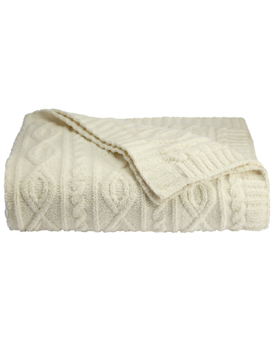 Splendid Cable Knit Supersoft Microfiber Throw Blanket