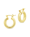 Sterling Forever 14k Plated Chunky Tube Hoops