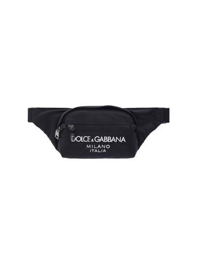 Dolce & Gabbana Logo Fanny Pack In Black  