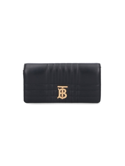Burberry Lola Leather Wallet In Black  