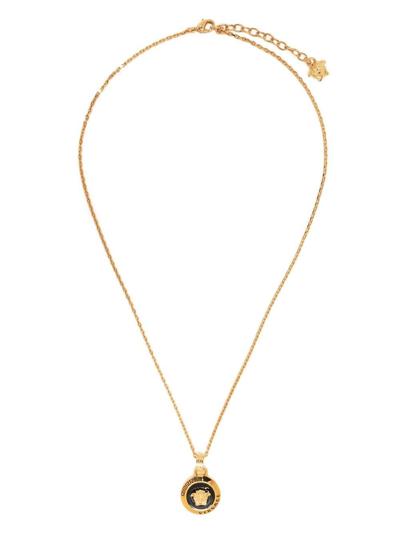 Versace Gold-tone Medusa Necklace In 4j120 Gold Black
