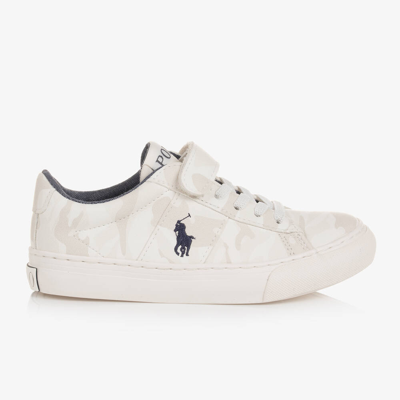 Polo Ralph Lauren Kids' Boys Ivory Camouflage Velcro Trainers