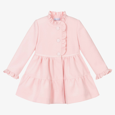 Abuela Tata Kids' Girls Pink Ruffle Coat