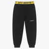Off-white Branded Cotton-jersey Jogging Bottoms 4-12 Years In Black