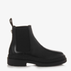 VERSACE TEEN BLACK LEATHER CHELSEA BOOTS