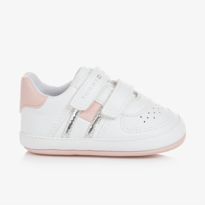 Tommy Hilfiger Baby Girls White Pre-walker Trainers