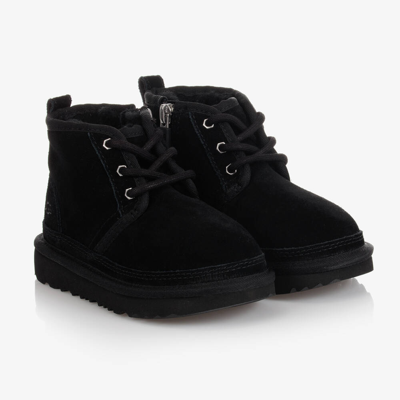 Ugg Black Suede Leather Boots