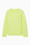 Cos Lightweight Long-sleeved T-shirt In Yellow
