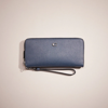 Coach Restored Continental Wallet In Silver/denim