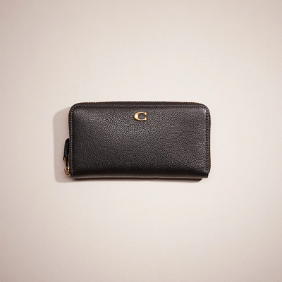 Coach Restored Accordion Zip Wallet In Brass/black